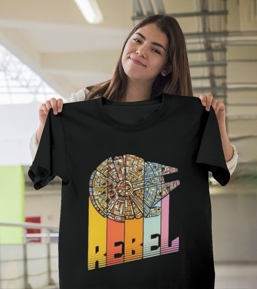 Millennium Falcon REBEL Star Wars Spaceship Movie T-Shirt