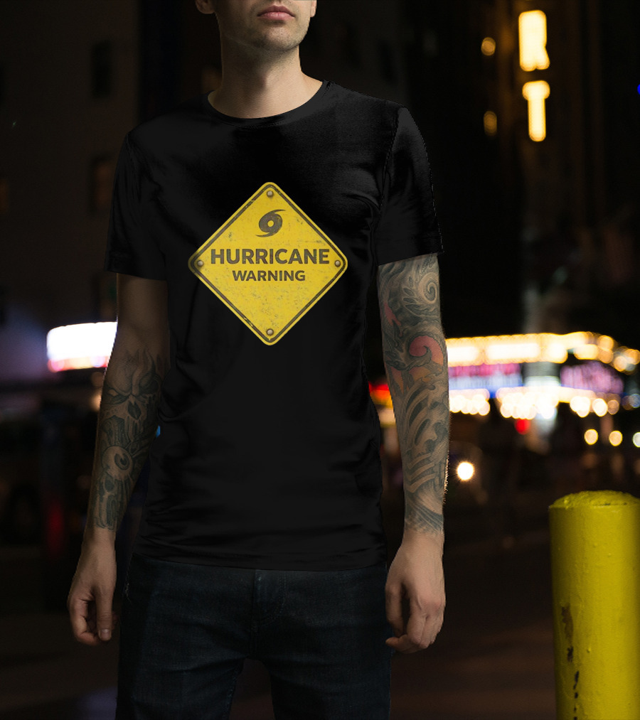 Hurricane Warning Alert Hazard Sign Weather Disaster Caution T-Shirt