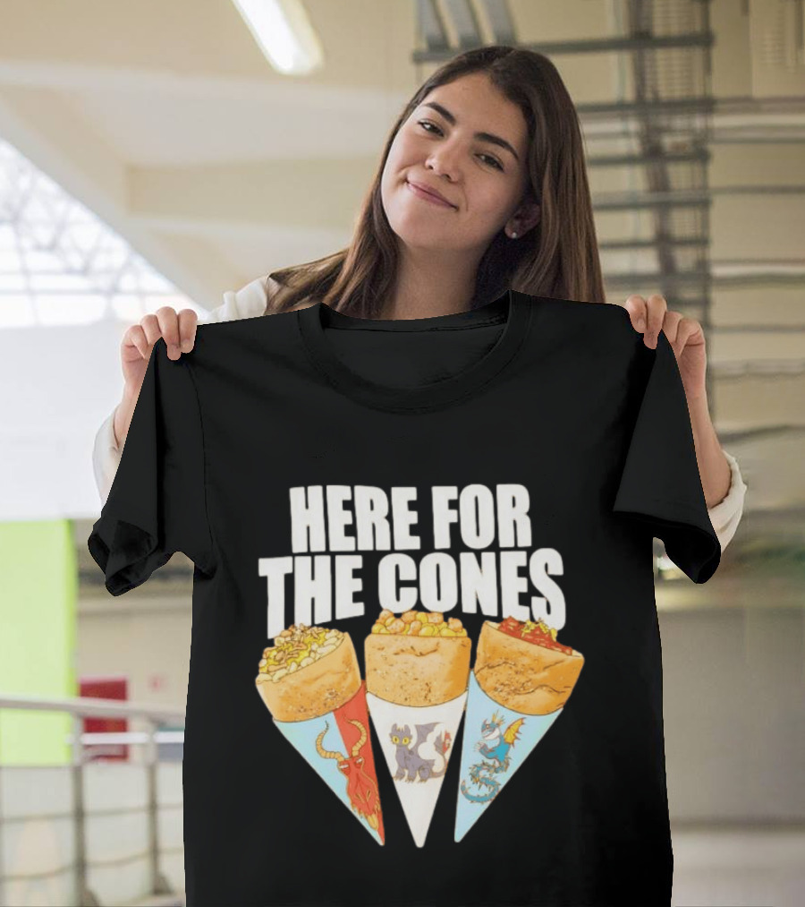 Here For The Cones Toothless How To Train Your Dragon Universal Epic Universe T-Shirt