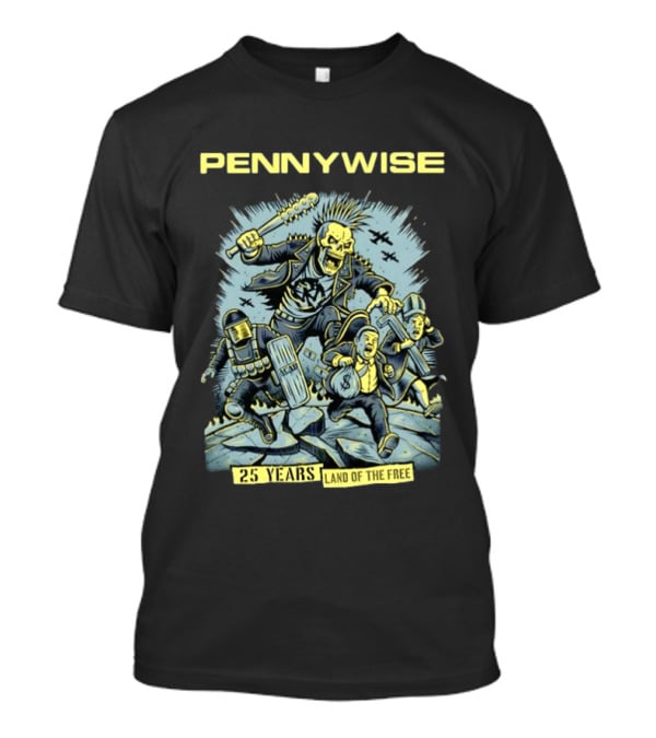 Pennywise 25 Years Land Of The Free Punk Rock Anniversary T-Shirt