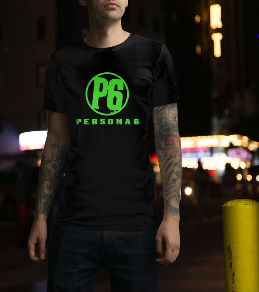 Persona 6 P6 Green Logo Commemorative T-Shirt