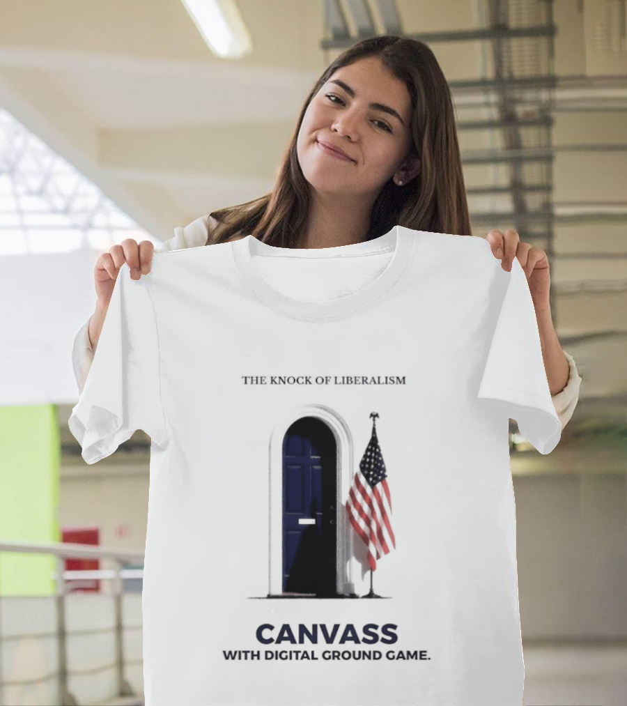 S With Flag And Doorway Digital Ground Game T-Shirt