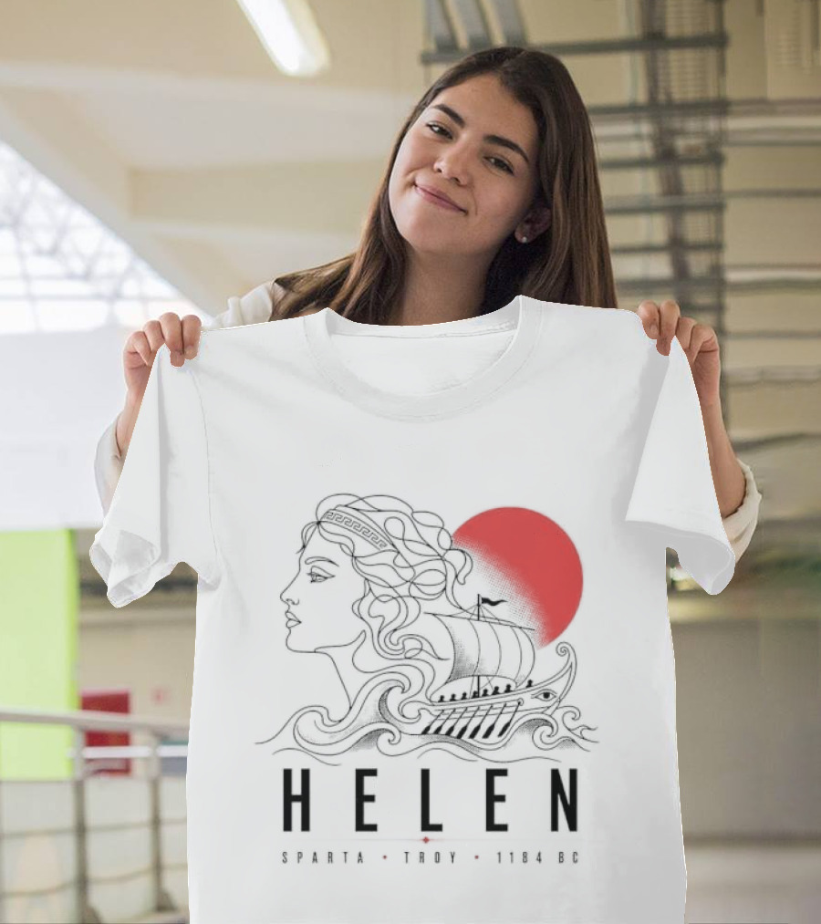 Helen Of Troy Sparta 1184 BC Greek Mythology History T-Shirt