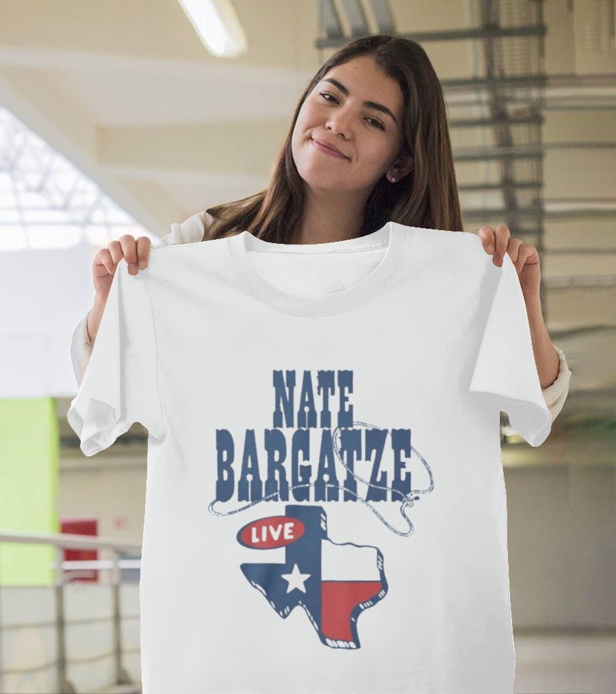 Nate Bargatze Texas Live Comedy Tour Red Blue State Star T-Shirt