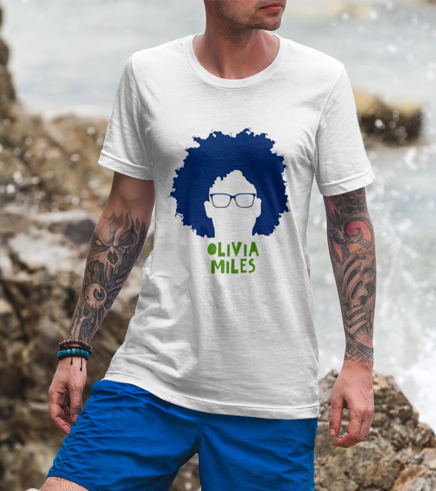 Olivia Miles Minnesota Lynx Fan Tribute Blue Afro Glasses T-Shirt