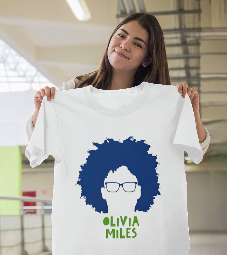 Olivia Miles Minnesota Lynx Fan Tribute Blue Afro Glasses T-Shirt