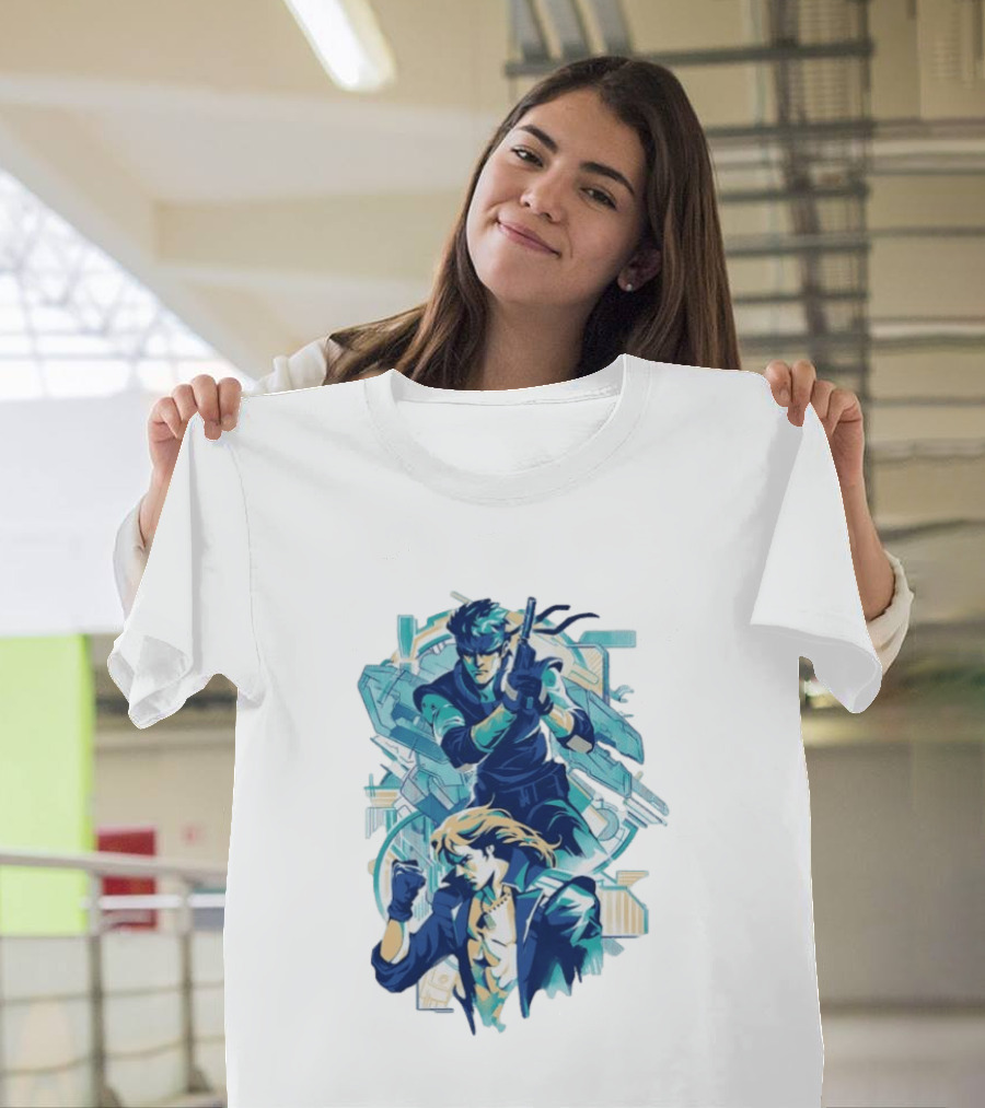 Solid Snake Frank Jaeger Tactical Espionage Metal Action T-Shirt