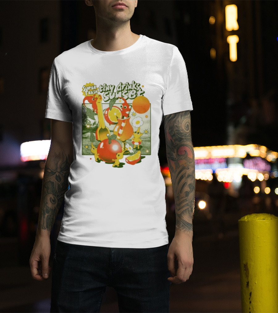 Super Fresh Tiny Drinks Sunset Pikmin Juicy Fruits Adventure T-Shirt
