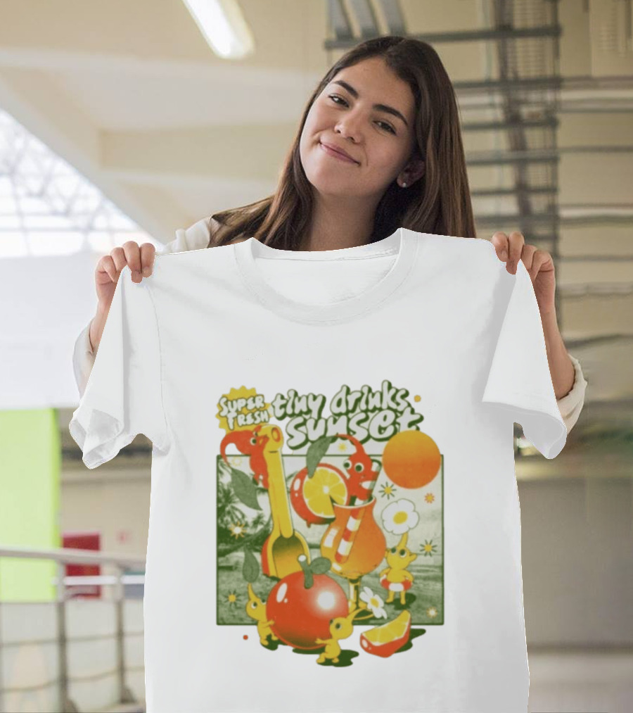 Super Fresh Tiny Drinks Sunset Pikmin Juicy Fruits Adventure T-Shirt