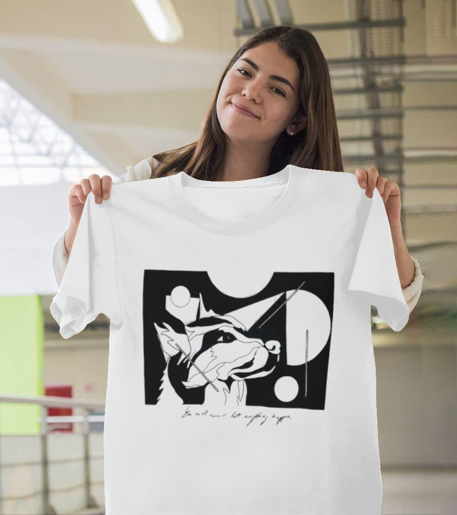 Wolf You Will Never Let Anything Happen Abstract Art Geometric Shapes T-Shirt