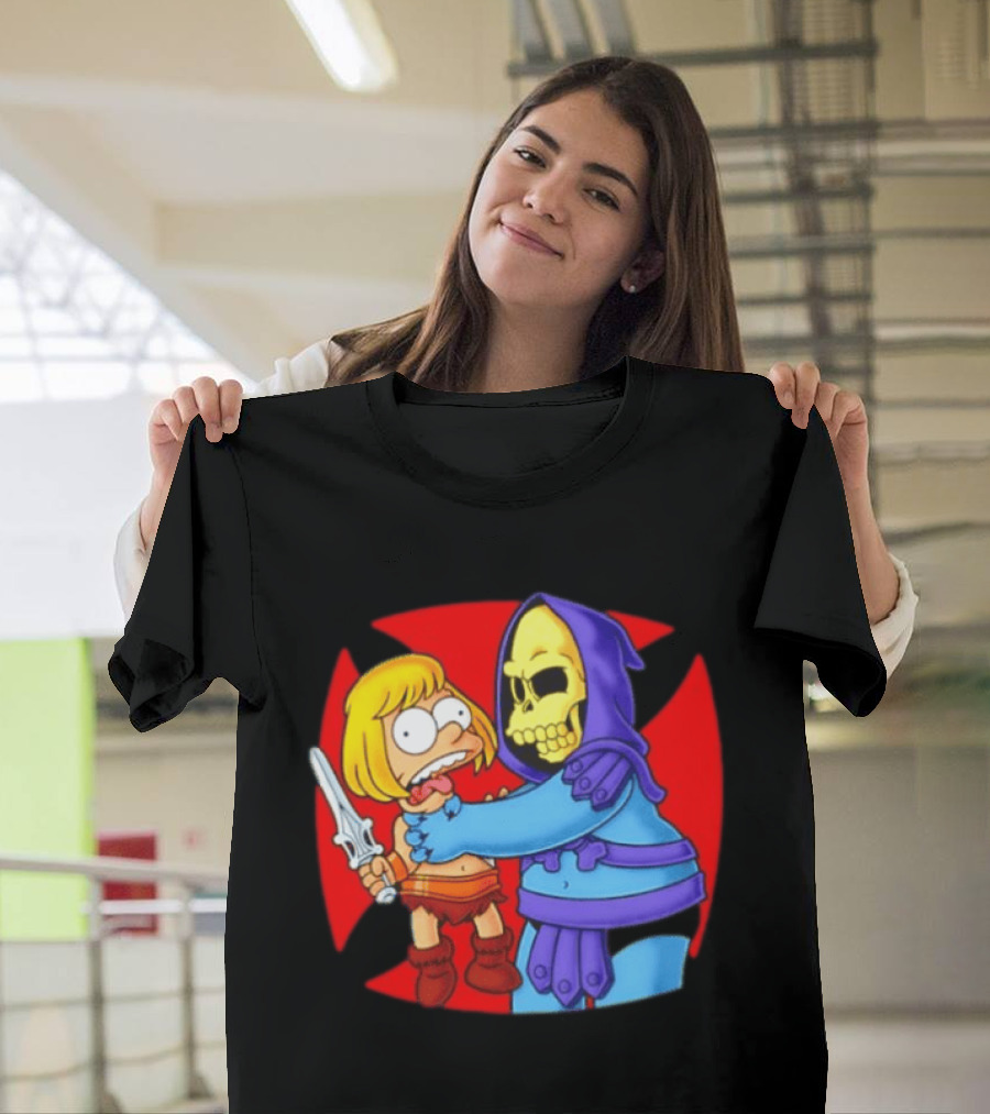 He Man Skeletor Masters Of The Universe Bart Simpson Mashup T-Shirt