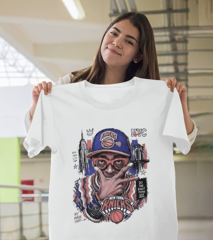 Spike Lee New York Knicks Do The Right Thing Madison Square Garden NYC Basketball T-Shirt