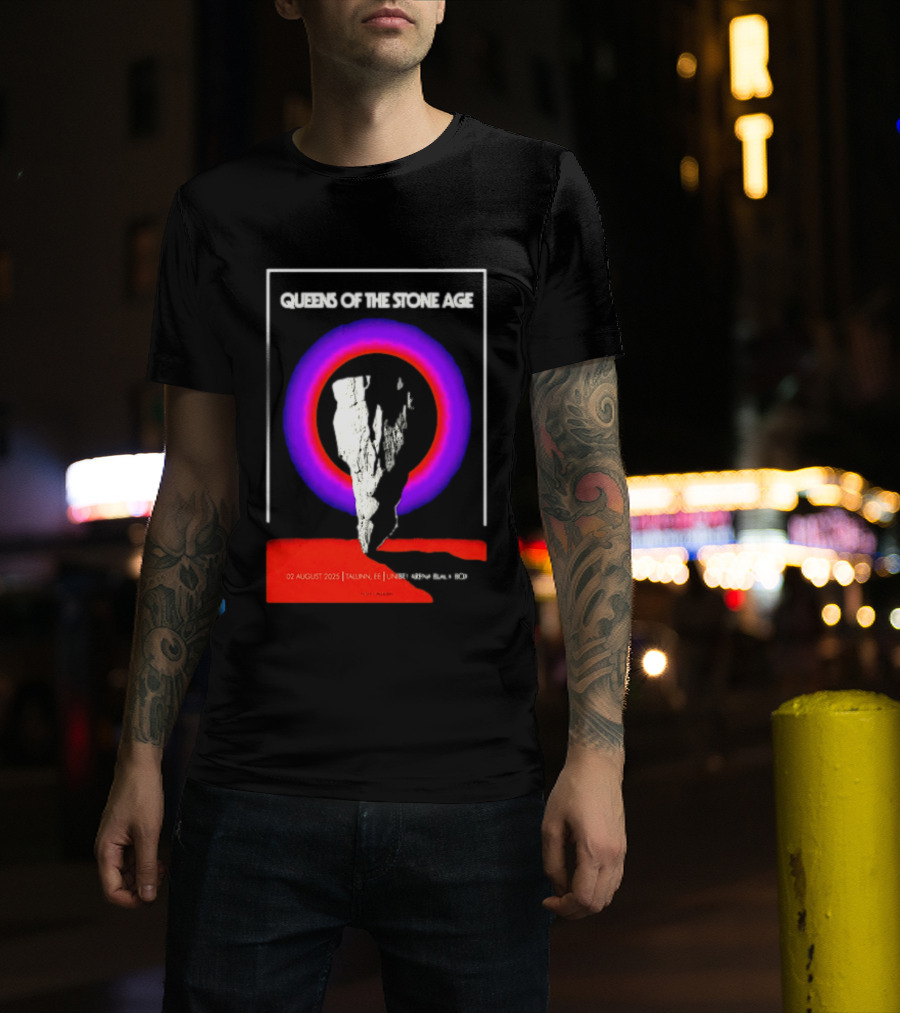Queens Of The Stone Age 02 August 2025 Tallinn EE LHF Studio 47 Vintage Circle T-Shirt