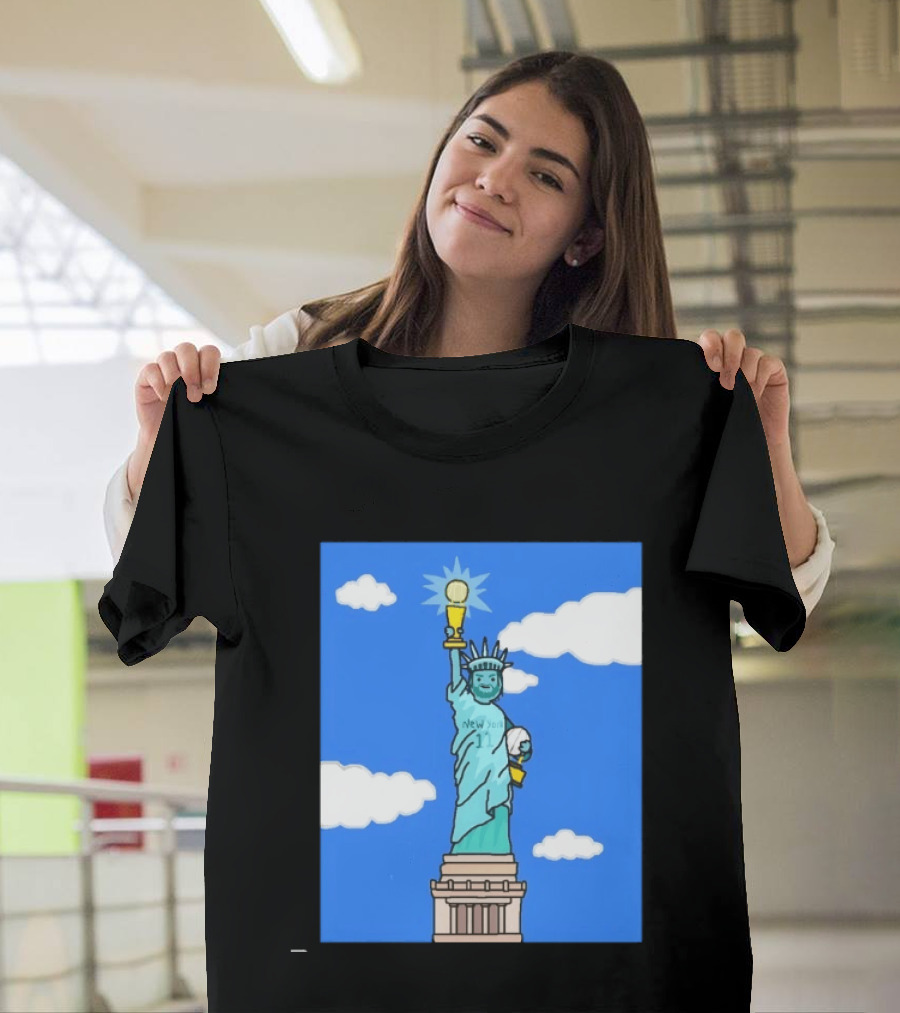 Jalen Brunson Statue Of Liberty New York 11 NBA Trophy T-Shirt