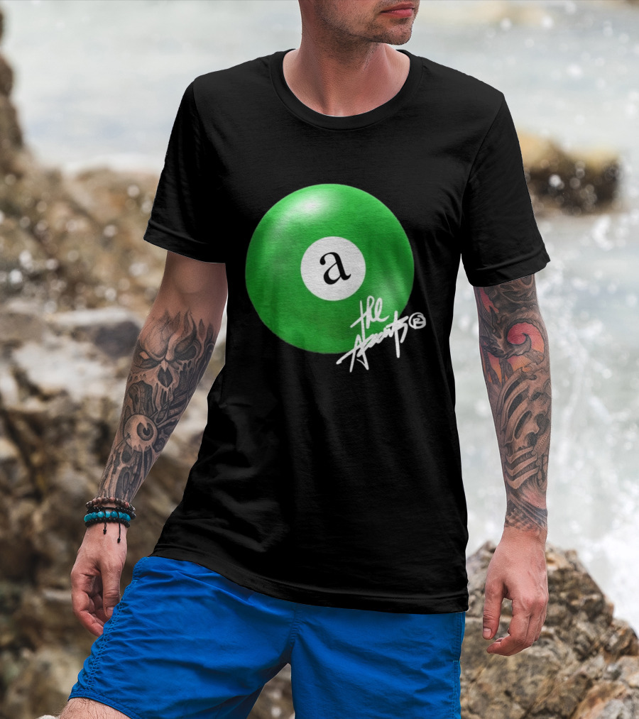 The Accents Collection Green Pool Ball Icon With Signature T-Shirt