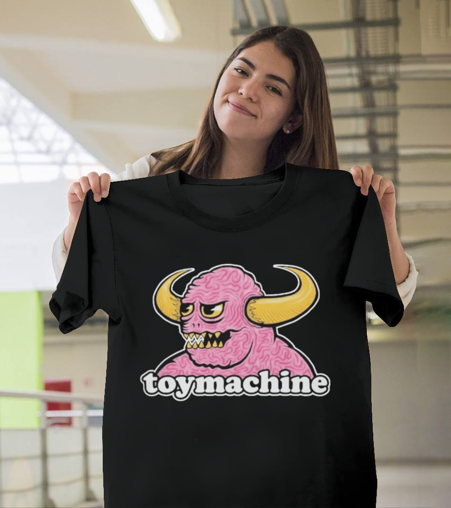 Toy Machine Monster With Horns And Brain Texture T-Shirt