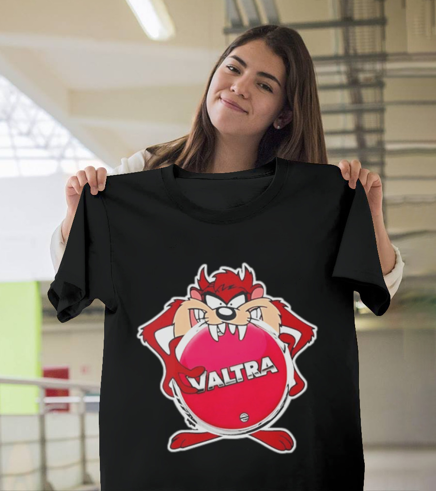 Valtra Tasmanian Devil Character Holding Red Disc T-Shirt