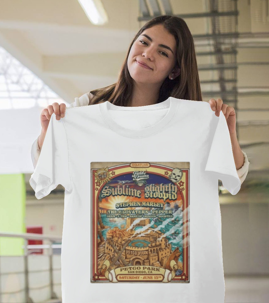 Sublime Slightly Stoopid Stephen Marley At Field Of Dreams Festival Petco Park Saturday June 13Th 2026 T-Shirt