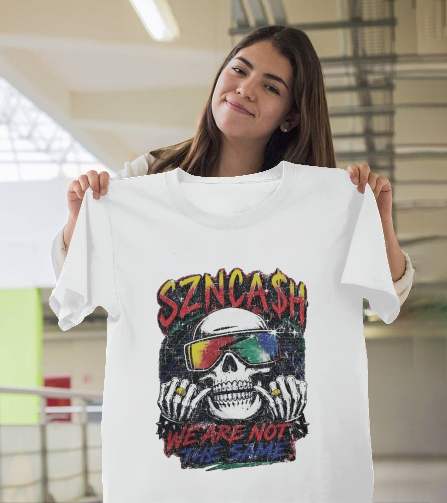 SZNCA$H We Are Not The Same Skull With Sunglasses T-Shirt