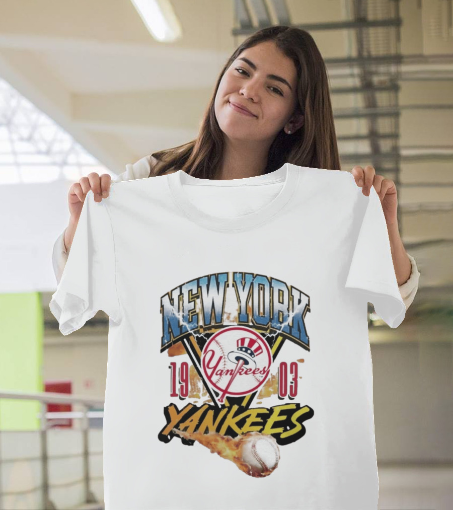 New York Yankees 1903 Fireball Baseball Yankees T-Shirt