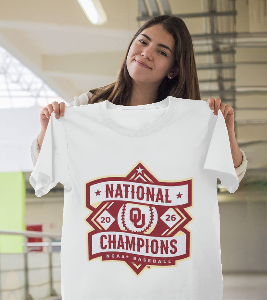 Oklahoma Sooners 2026 National Champions NCAA Baseball T-Shirt