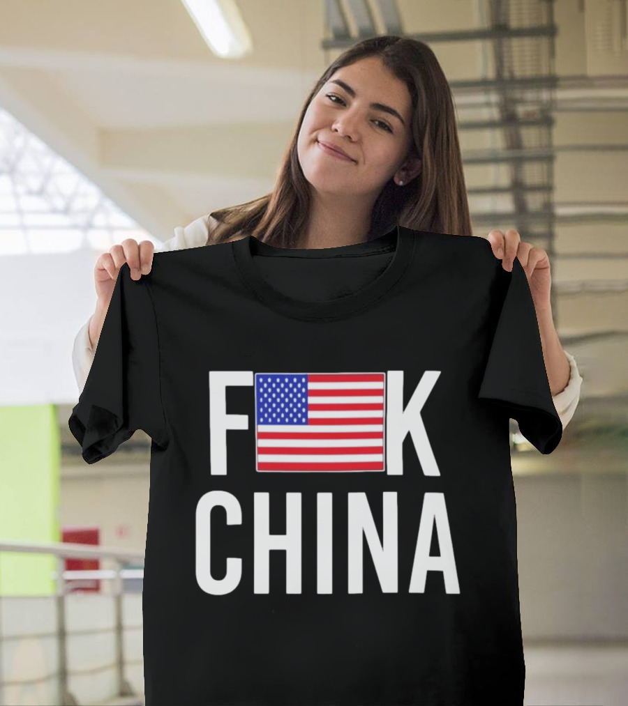 Fuck China USA Flag T-Shirt