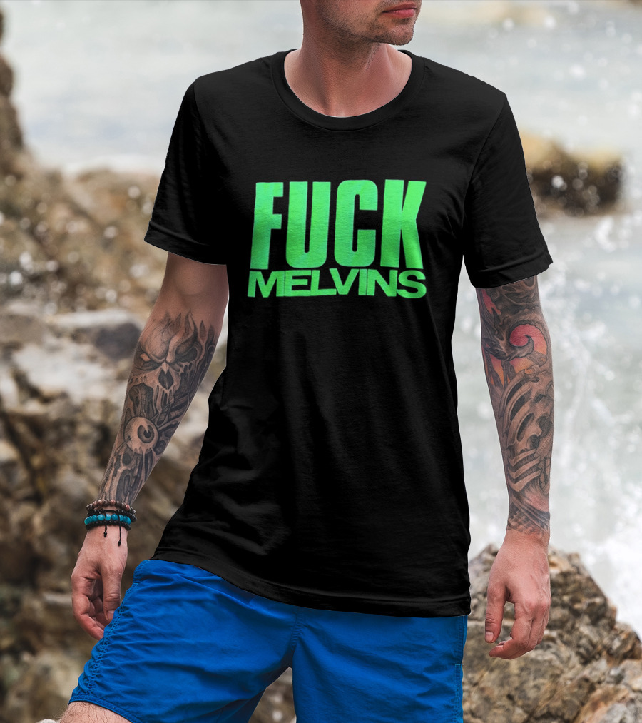 Fuck Melvins Bold Neon Green T-Shirt