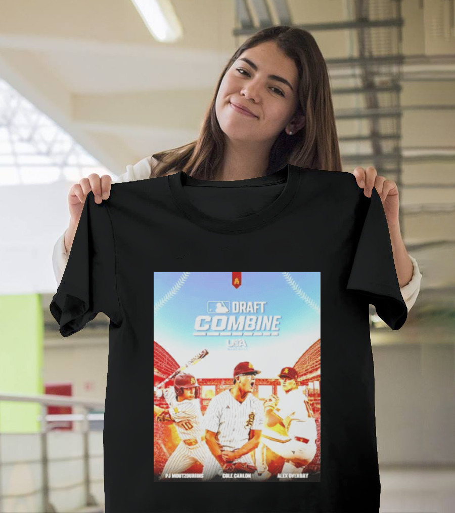 MLB Draft Combine Moutzouridis Carlon Overbay Arizona State Sun Devils Baseball T-Shirt