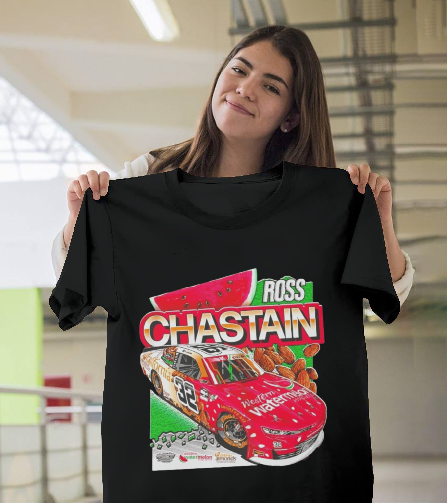 Ross Chastain 32 Western Watermelon California Almonds NASCAR Racing Car T-Shirt