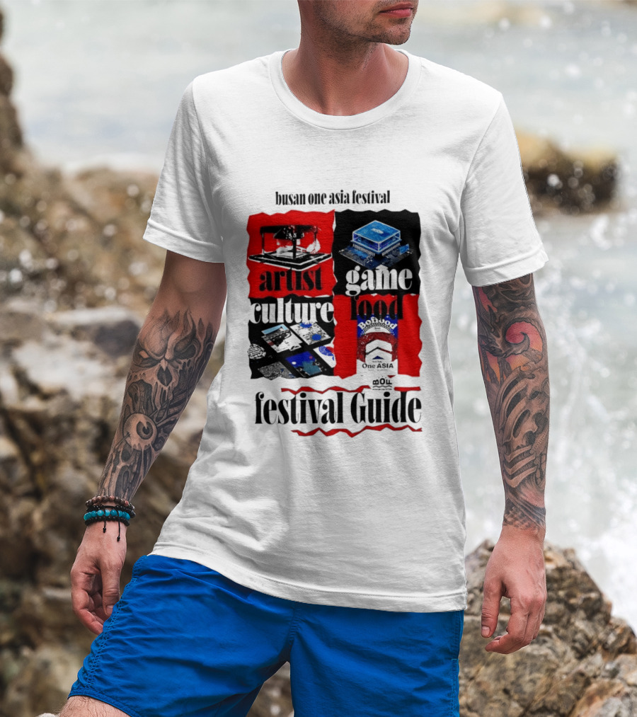 Busan One Asia Festival Artist Game Food Culture Festival Guide T-Shirt