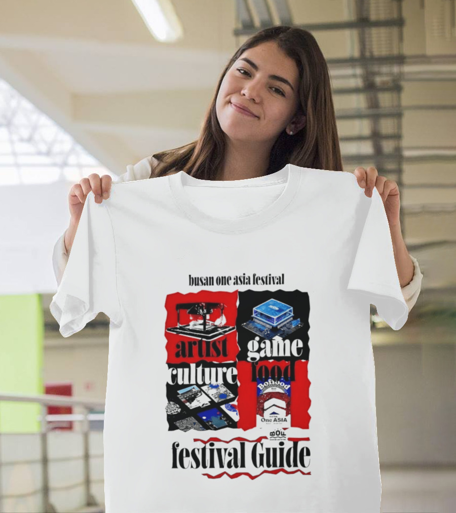 Busan One Asia Festival Artist Game Food Culture Festival Guide T-Shirt