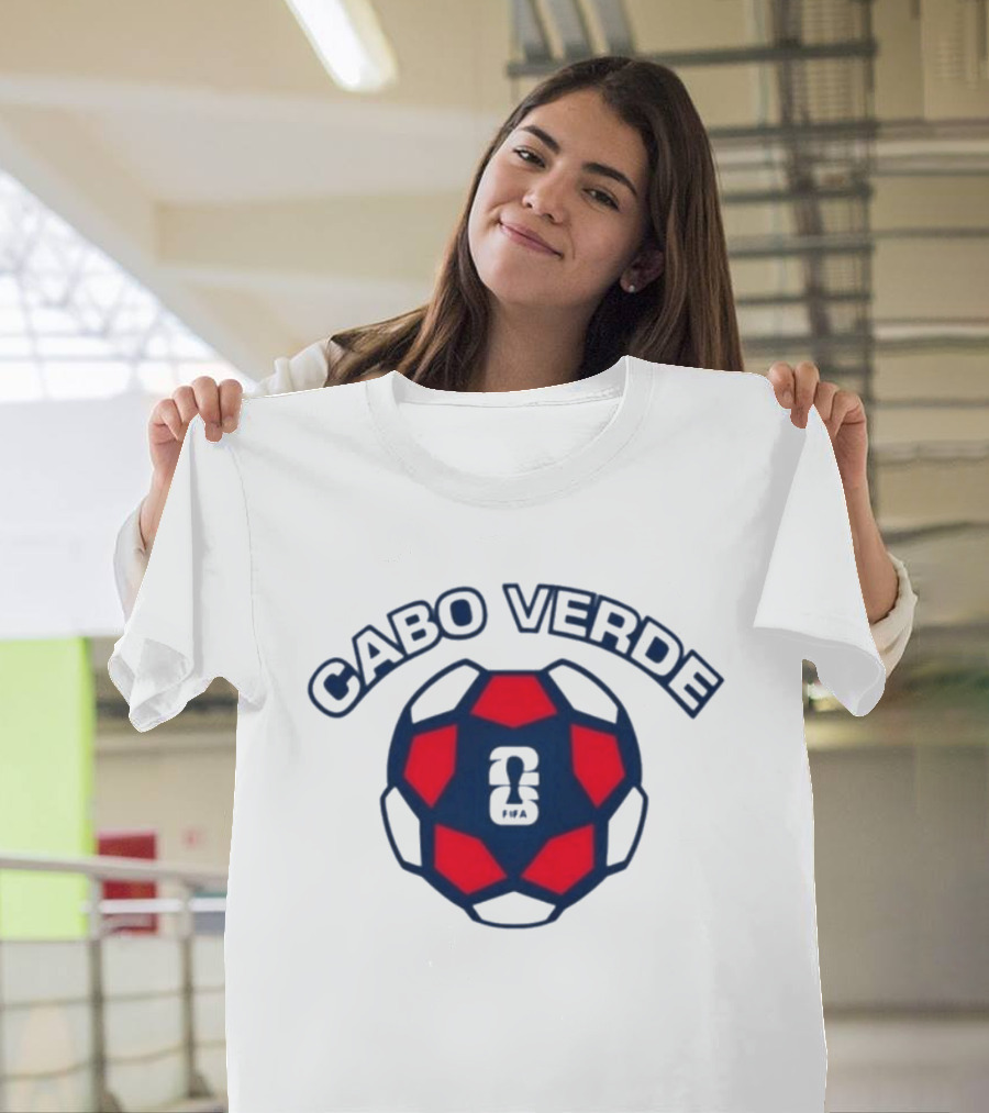 Cabo Verde 2026 Soccer Ball Emblem With Sports T-Shirt