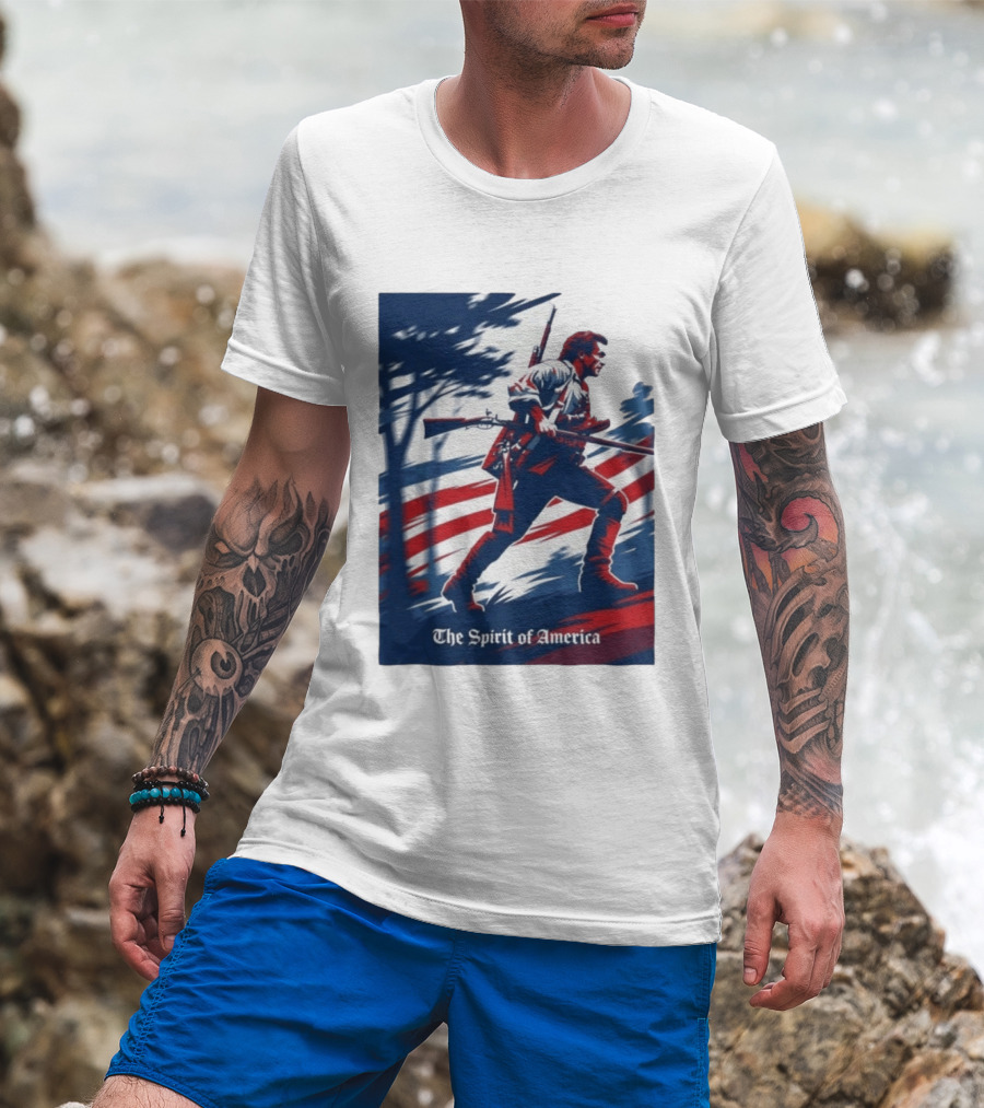 The Spirit Of America Benjamin Martin The Patriot Revolutionary T-Shirt