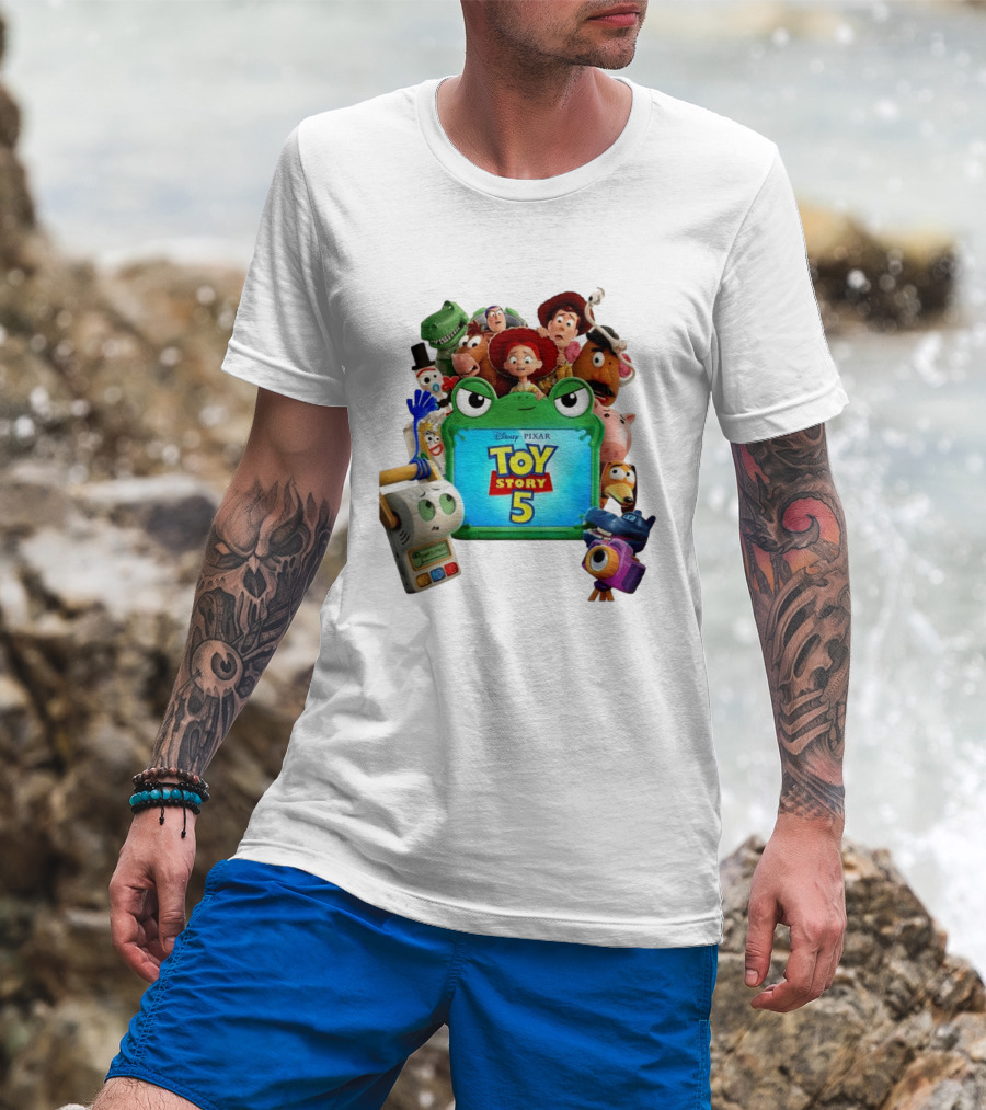 Woody Buzz Lightyear And Friends Toy Story 5 Disney Pixar Characters T-Shirt