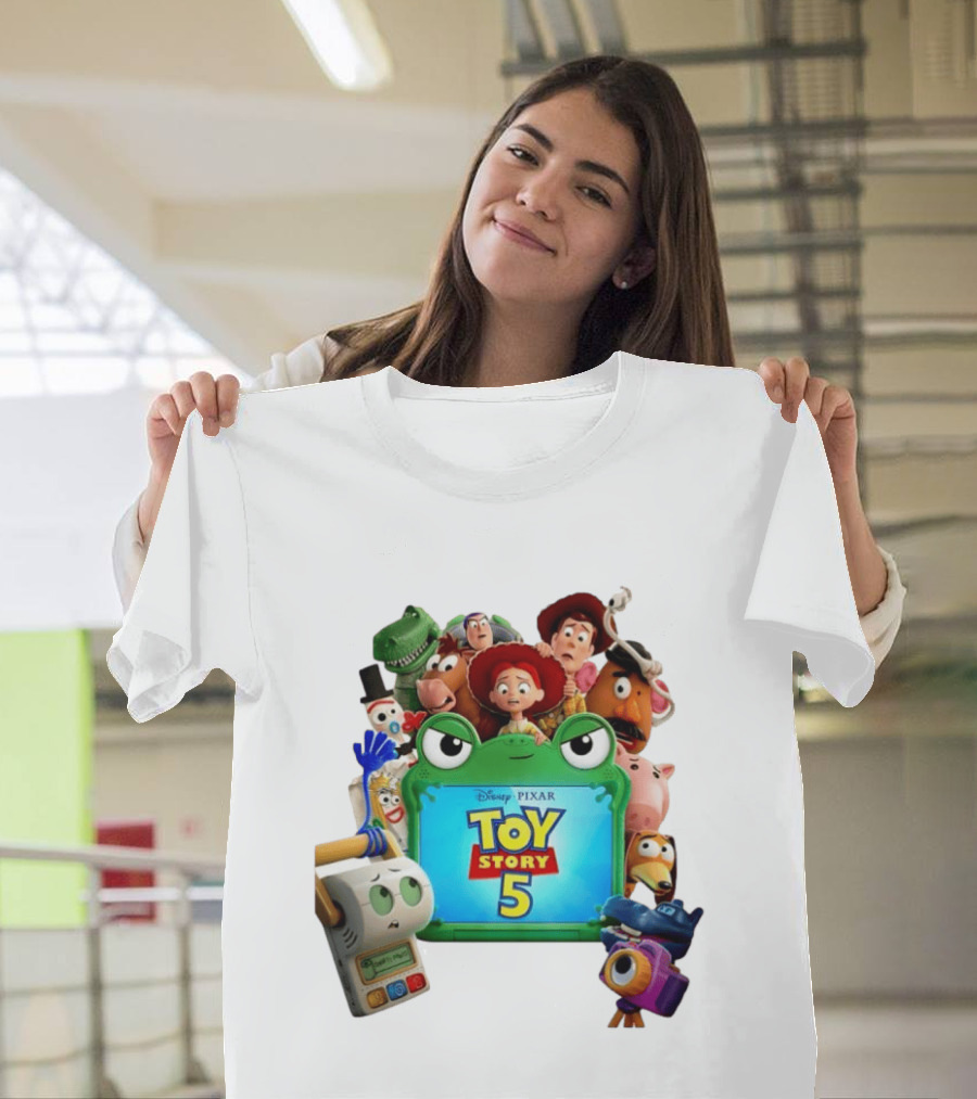 Woody Buzz Lightyear And Friends Toy Story 5 Disney Pixar Characters T-Shirt