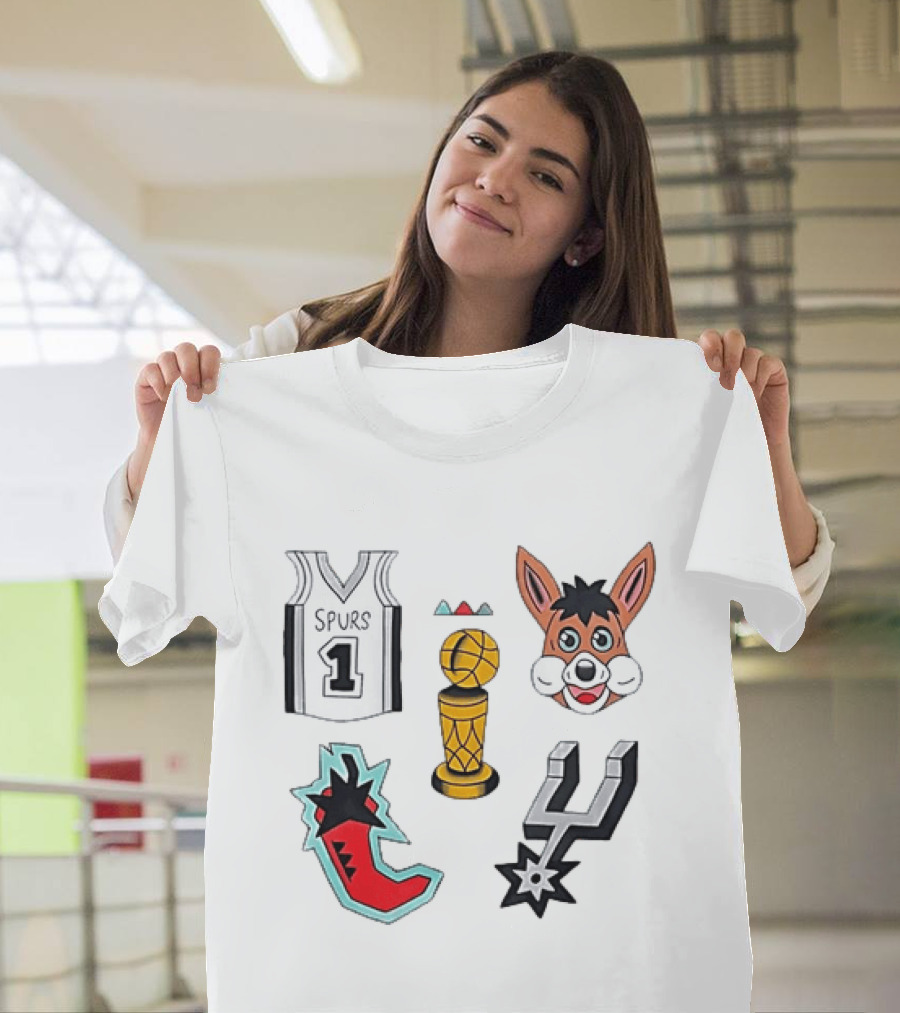 Original Royce San Antonio Spurs 1 Trophy 2026 Chili Spur White T-Shirt