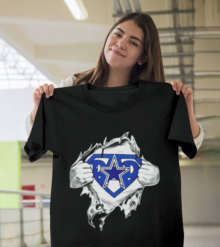 Dallas Cowboys Super Dad Star Emblem Father's Day T-Shirt