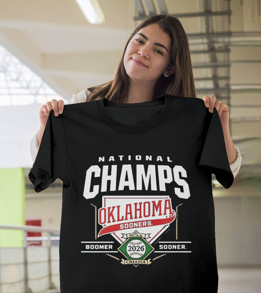 Oklahoma Sooners NCAA National Champs 2026 Omaha Boomer Sooner T-Shirt