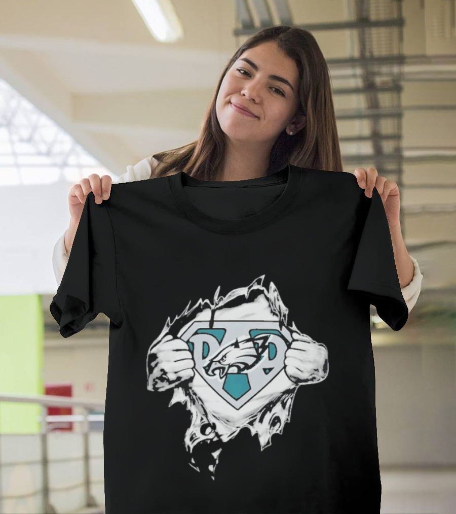Philadelphia Eagles Super Dad Ripped Chest Fan T-Shirt