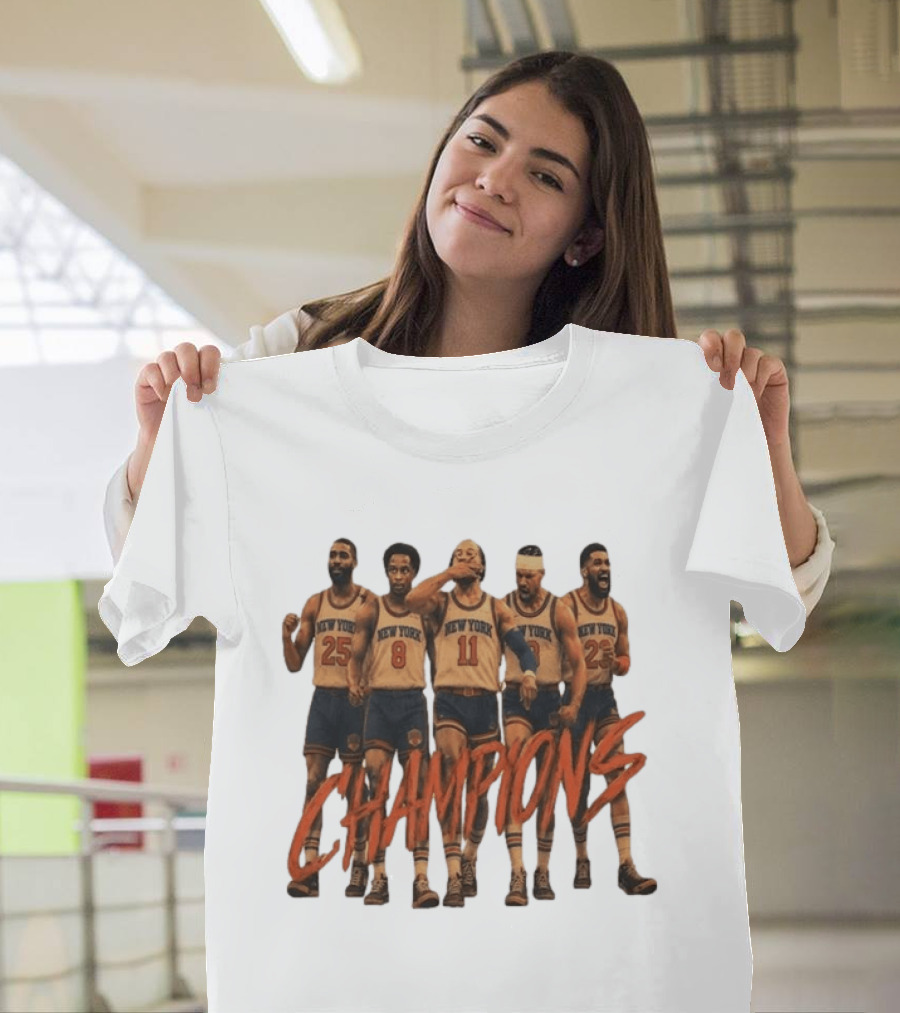 New York Knicks Champions Jalen Brunson Karl Anthony Towns Madison Square Garden NBA Basketball T-Shirt