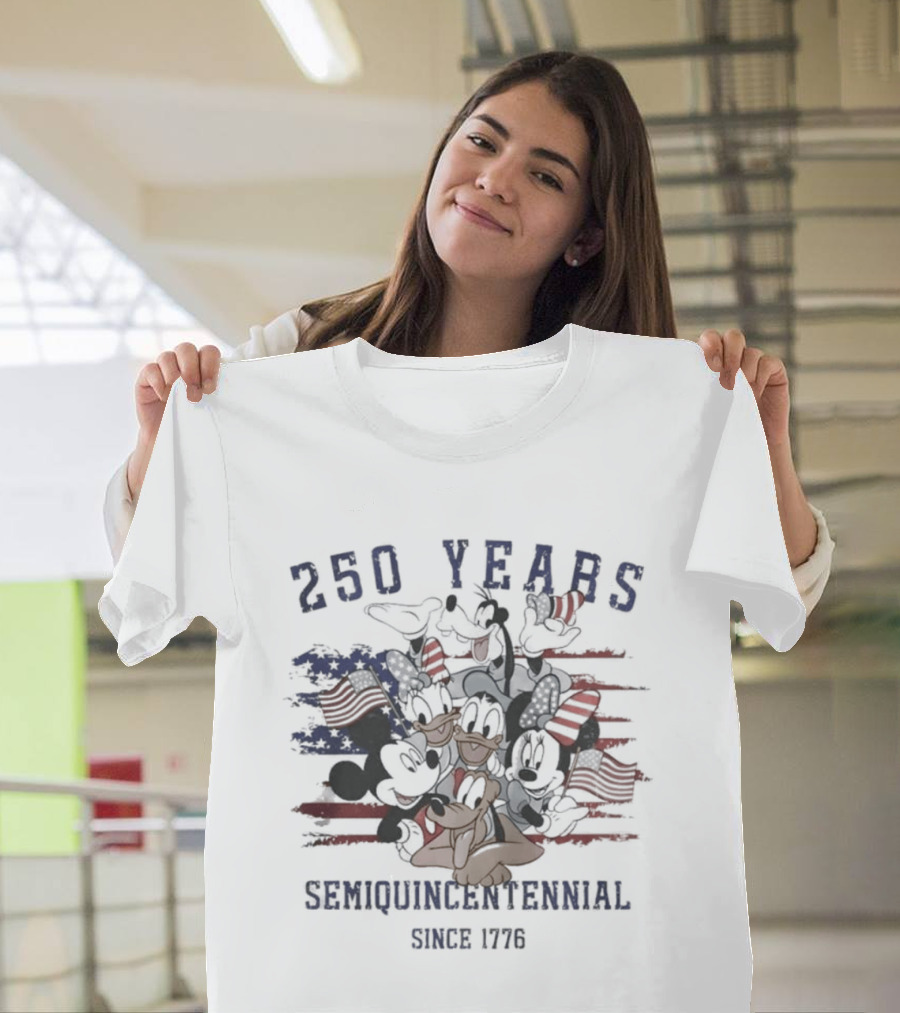 250 Years Mickey And Friends Semiquincentennial Since 1776 T-Shirt