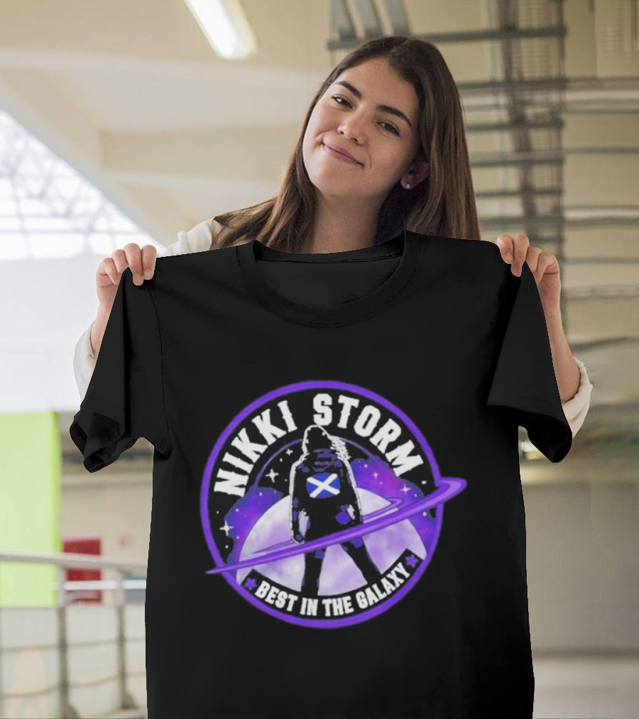 Nikki Storm Best In The Galaxy Scottish Emblem Space T-Shirt