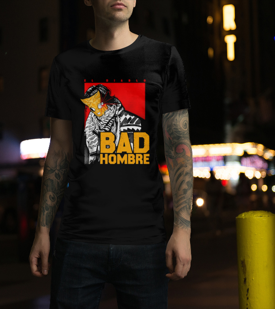 El Diablo Bad Hombre Mask Horror T-Shirt