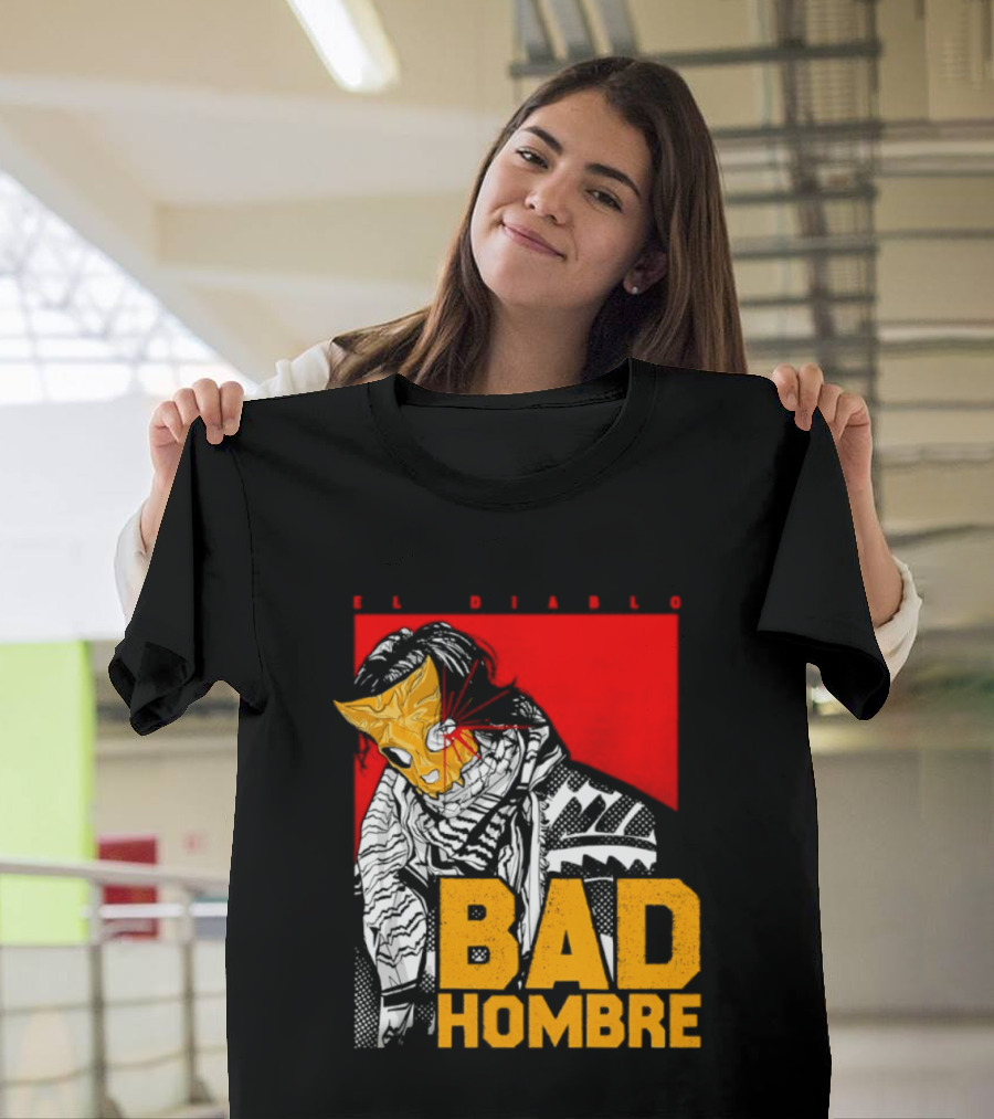 El Diablo Bad Hombre Mask Horror T-Shirt