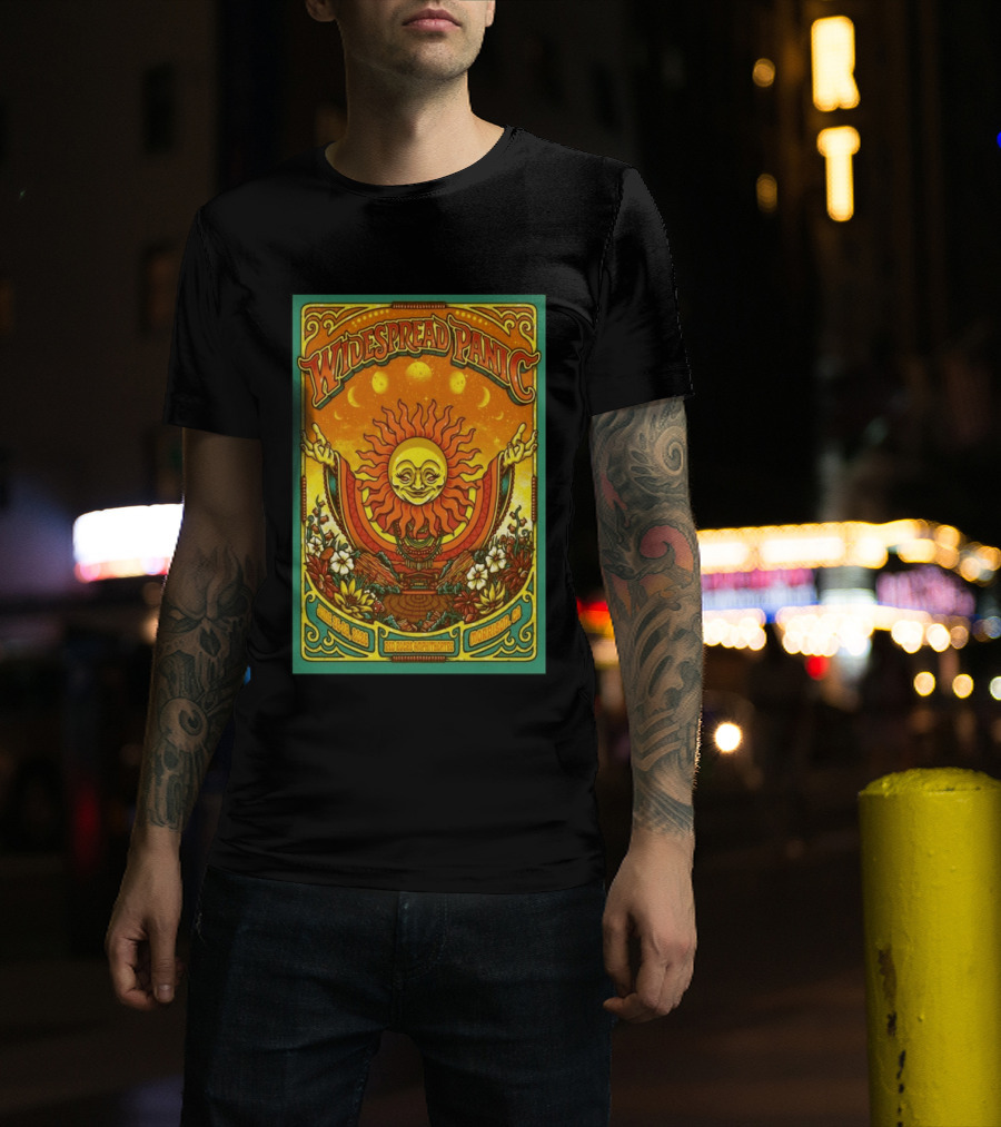 Widespread Panic Red Rocks June 26 28 2026 Morrison Colorado Sun And Moon T-Shirt