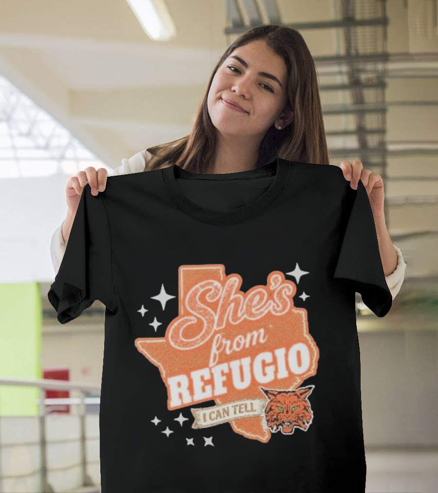 She's From Refugio I Can Tell Texas Wildcat Stars T-Shirt