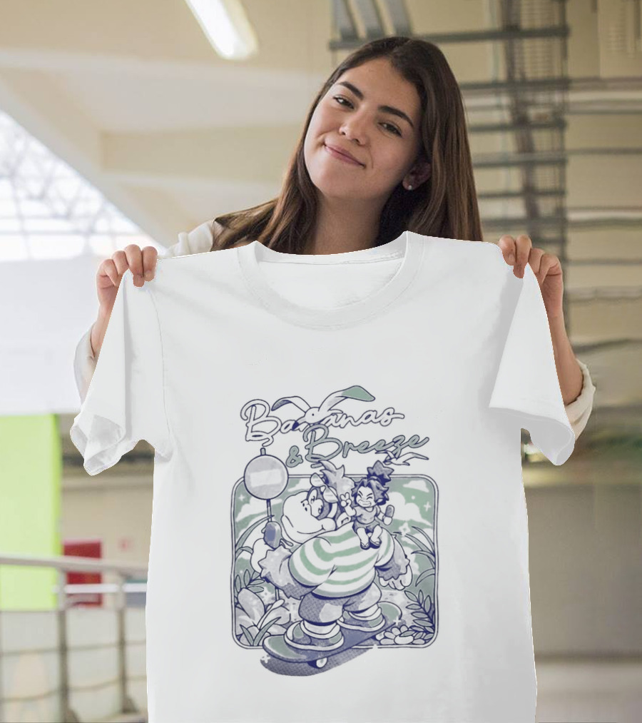 Bananas And Breeze Vintage Style Monkey Surfing Theme Ilustrata T-Shirt