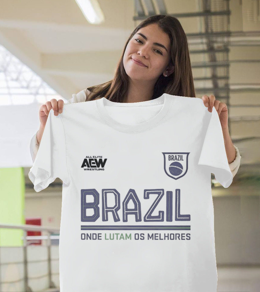 All Elite Wrestling Brazil Onde Lutam Os Melhores AEW Bravi T-Shirt