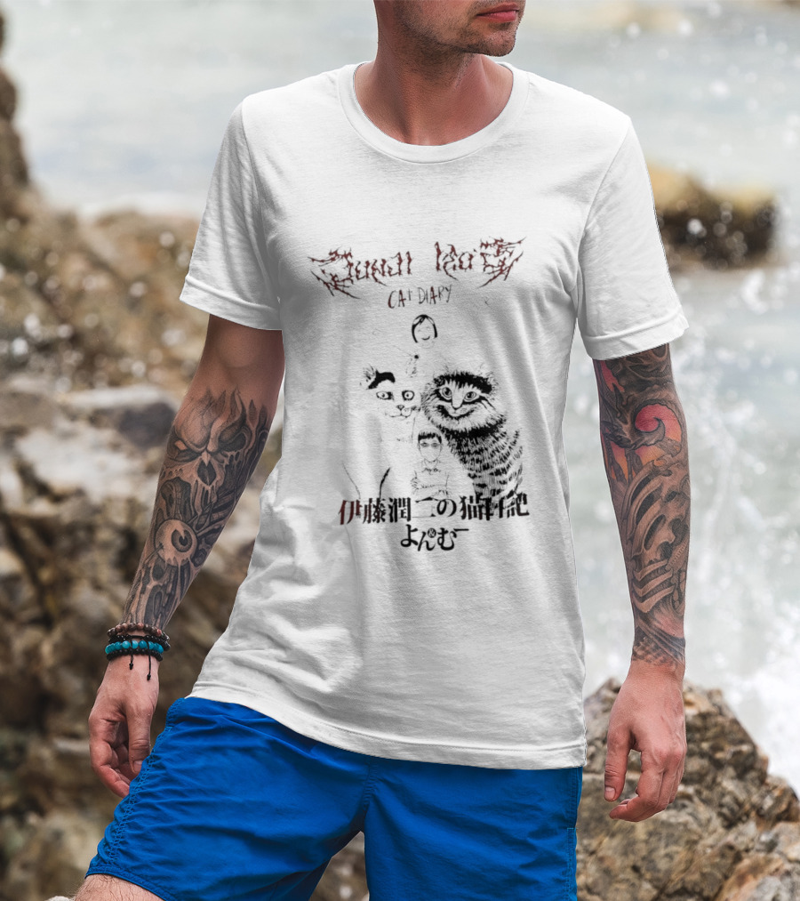 Junji Ito Cat Diary Yon Mu Welcome To House Of Horrors T-Shirt