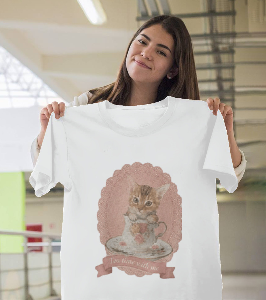 Adam Coquette Nicholas Galitzine Kitten Cat Tea Time With Me T-Shirt